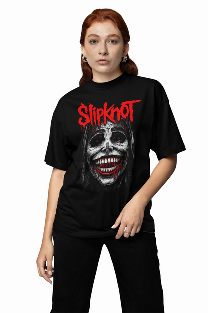 Slipknot Black Oversized T-Shirts – Heavy Metal Streetwear