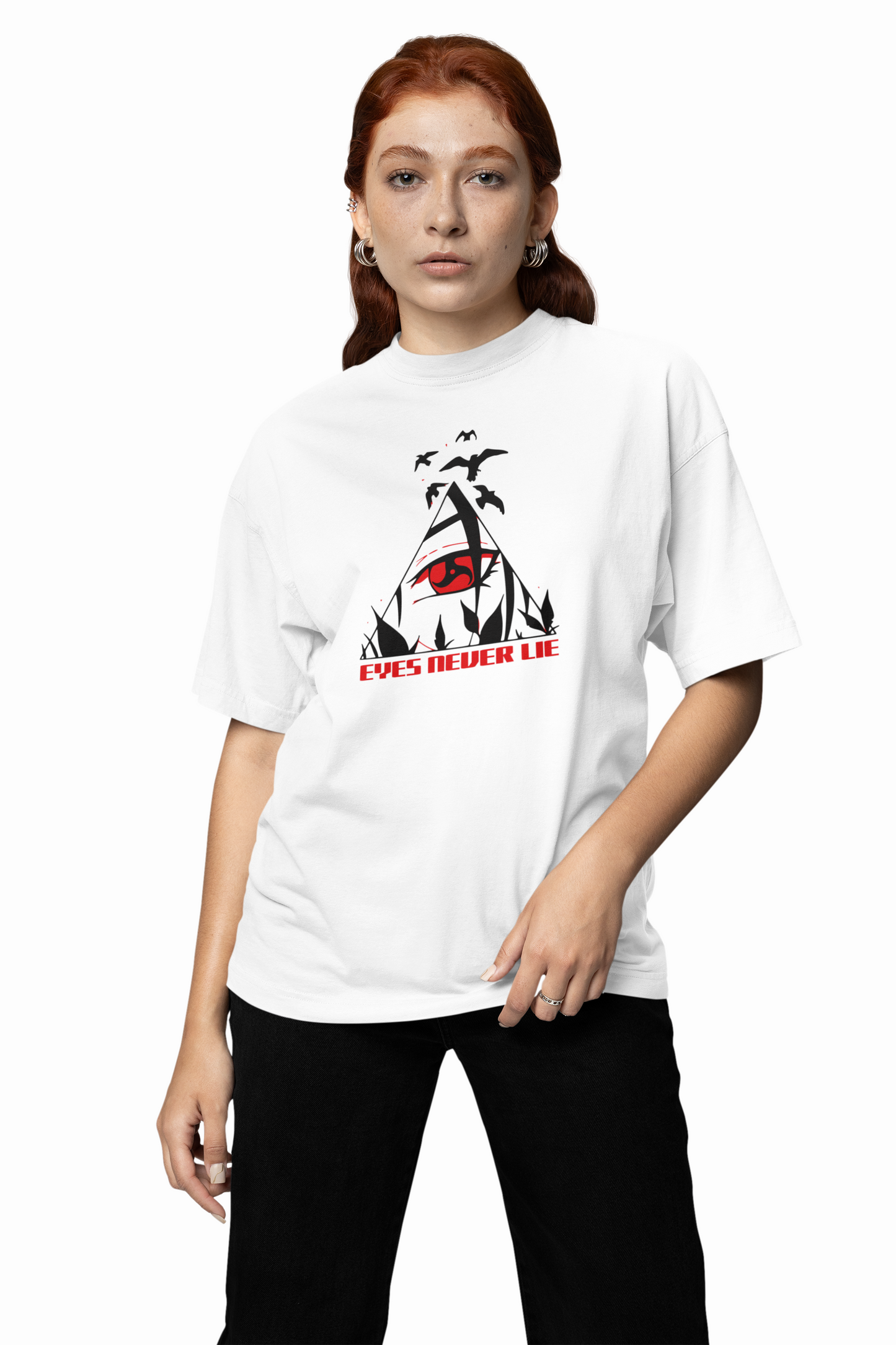 Eyes Never Lie Oversized T-Shirt Bold Graphic Streetwear