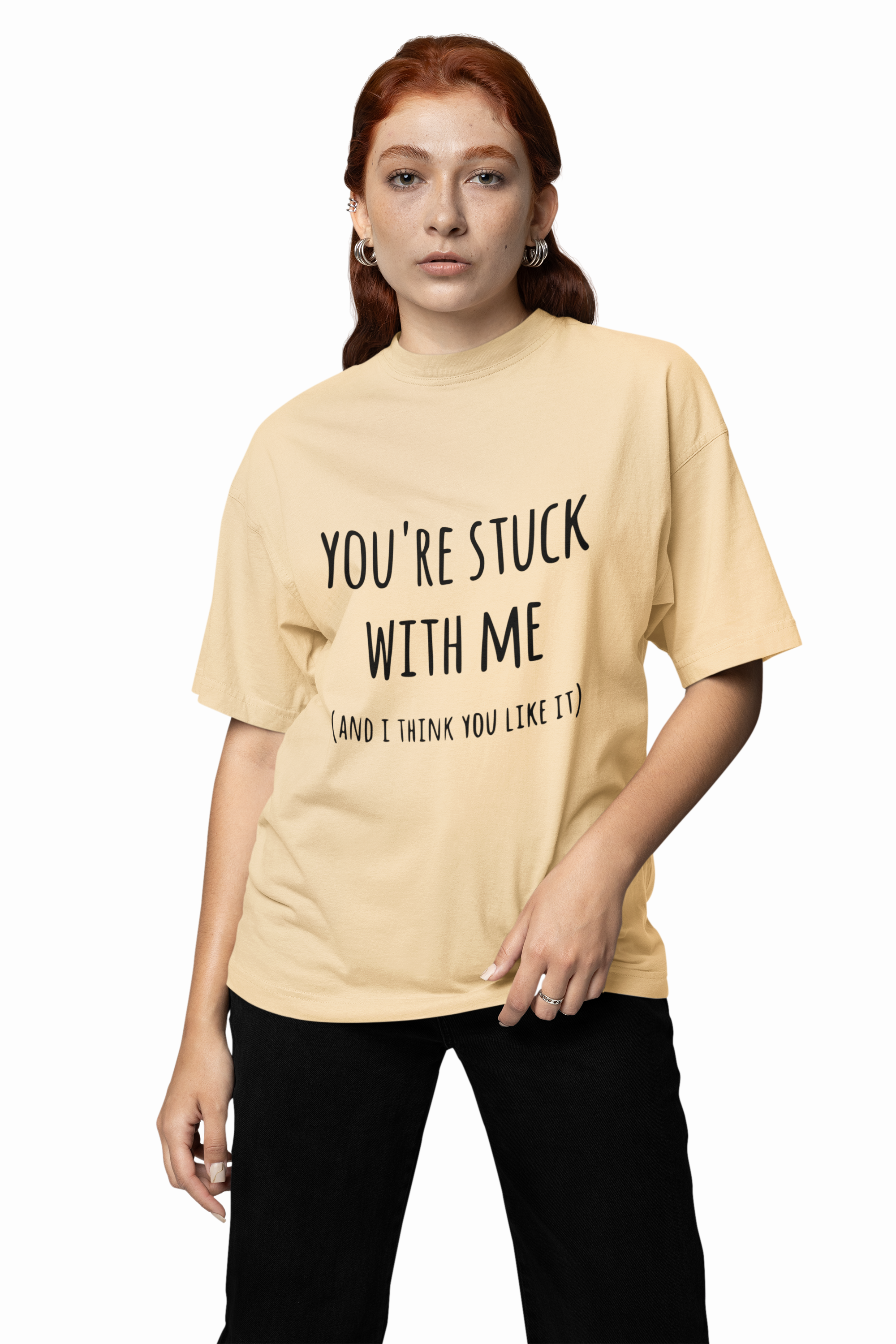 Boyfriend Line Graphic Oversized T-Shirt