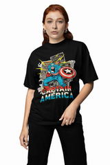 Marvel Comic Captain Oversized T-Shirts