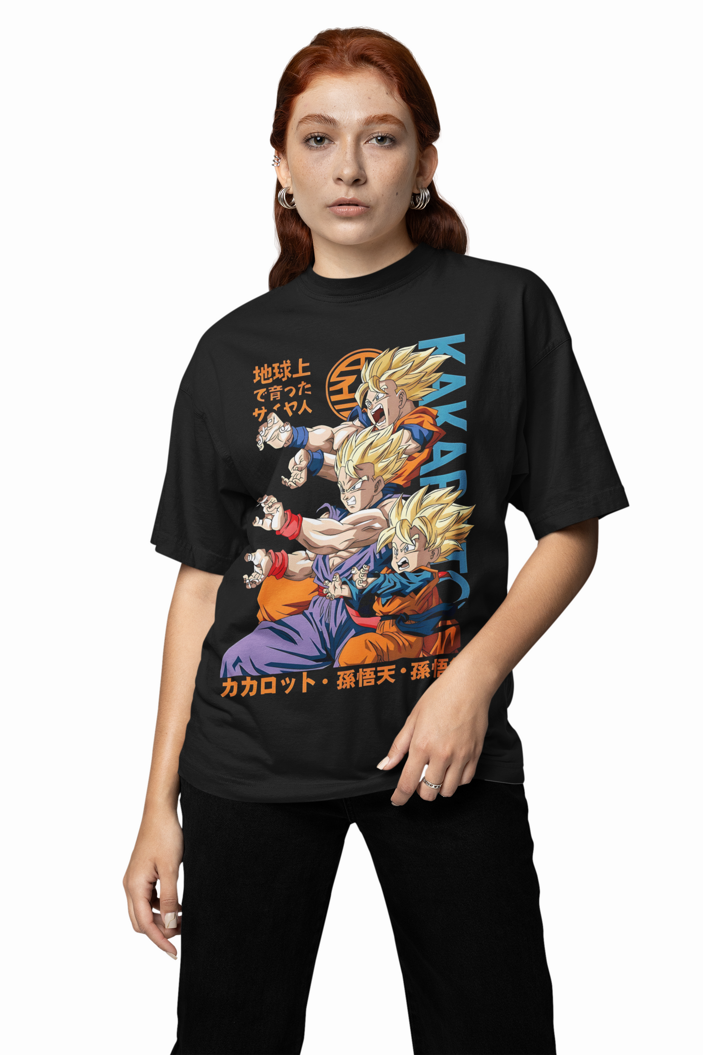 Factale Goku Oversized T-Shirt Anime Streetwear Style