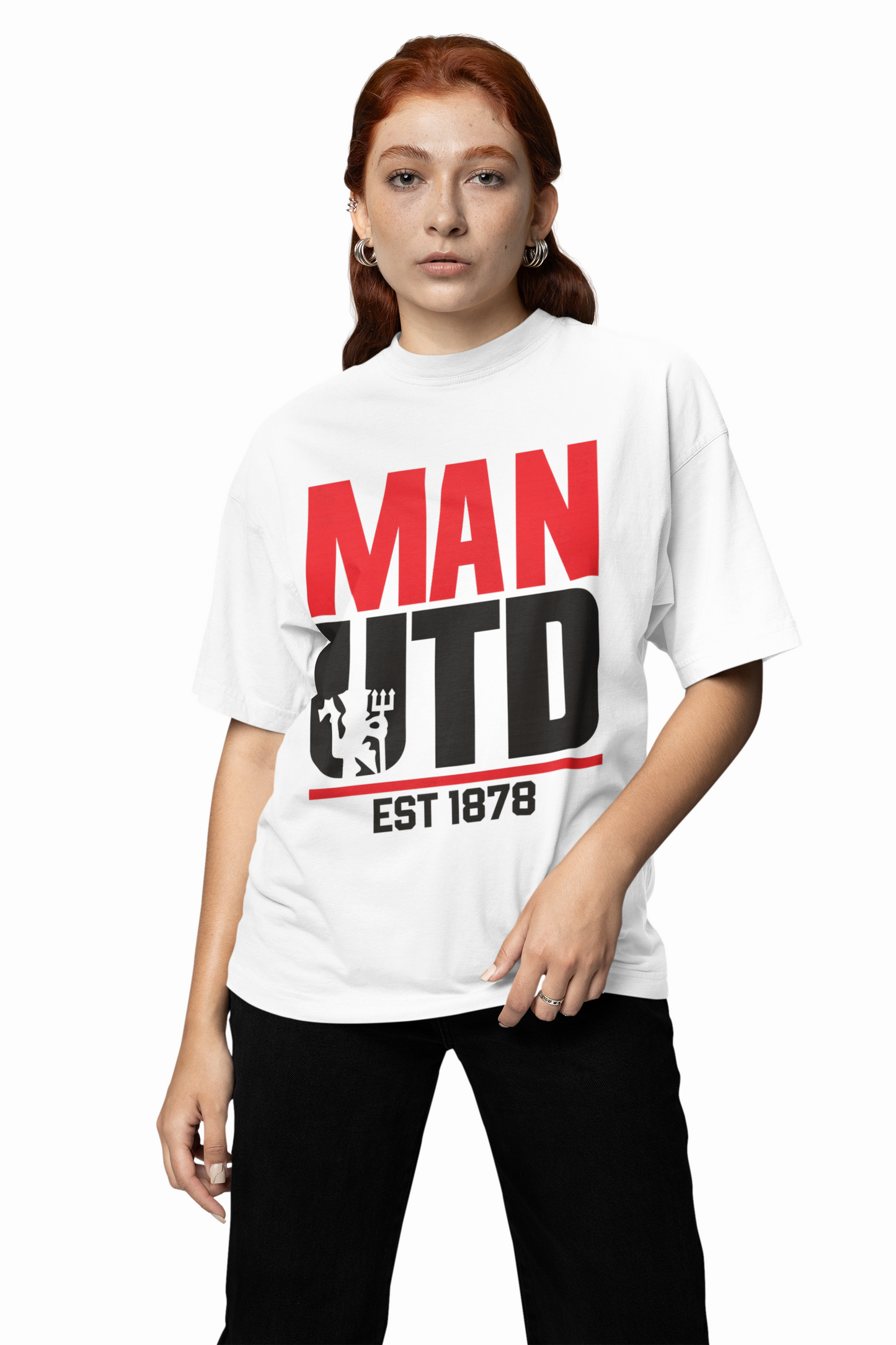 Man UTD Oversized T-Shirts – Bold Football Fan Graphic Tee