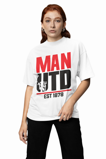 Man UTD Oversized T-Shirts – Bold Football Fan Graphic Tee