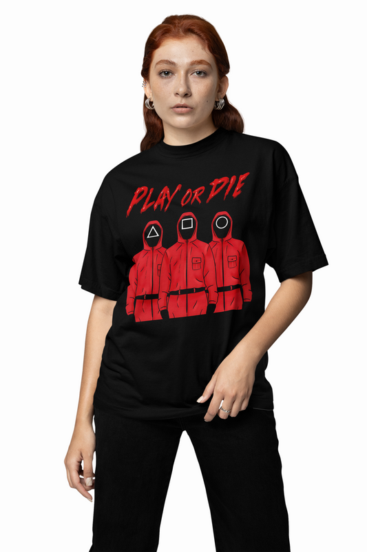 Play OR Die Oversized T-Shirt – Stylish Casual Oversized Tee