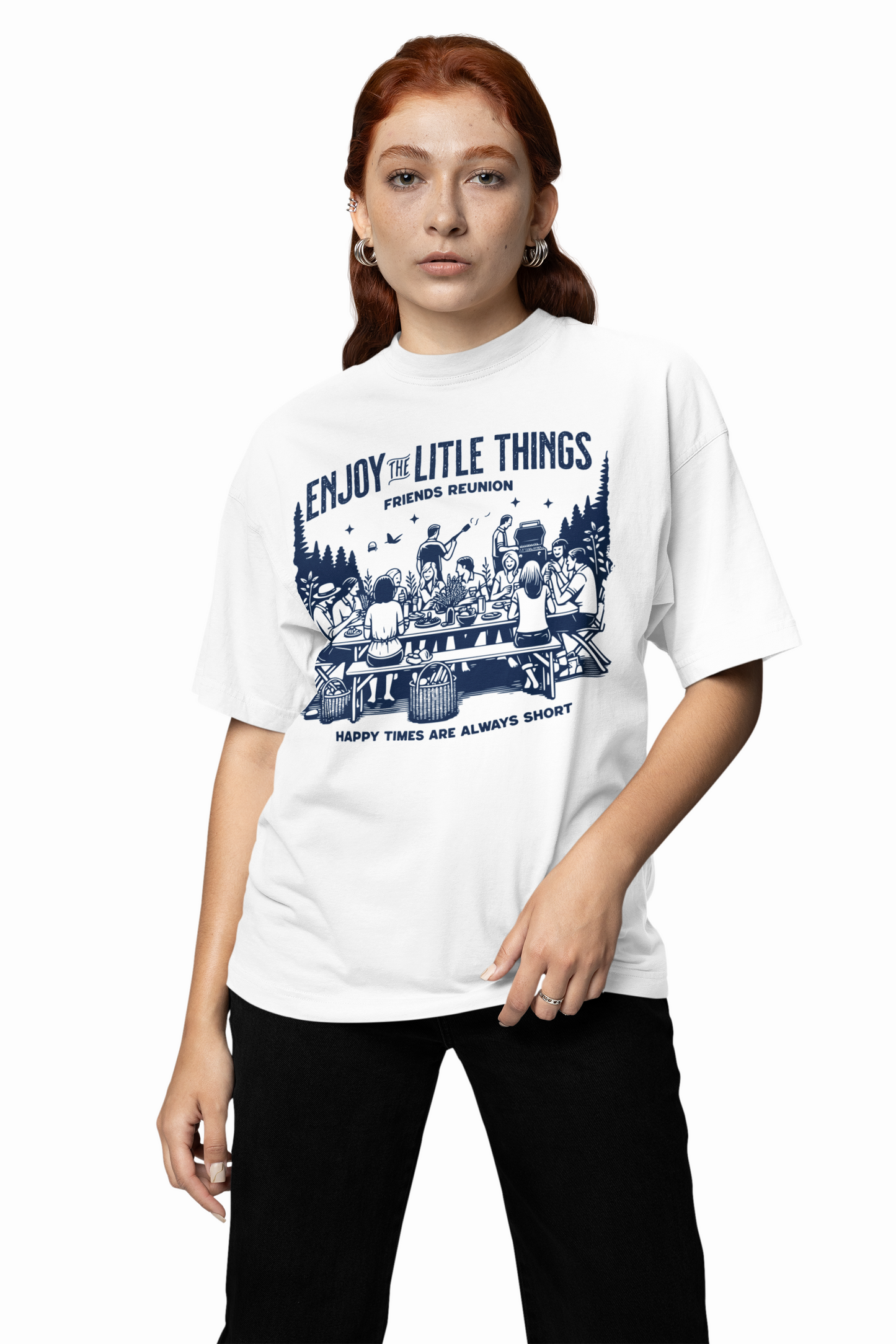 Enjoy Little Things Oversized T Shirt Casual Streetwear