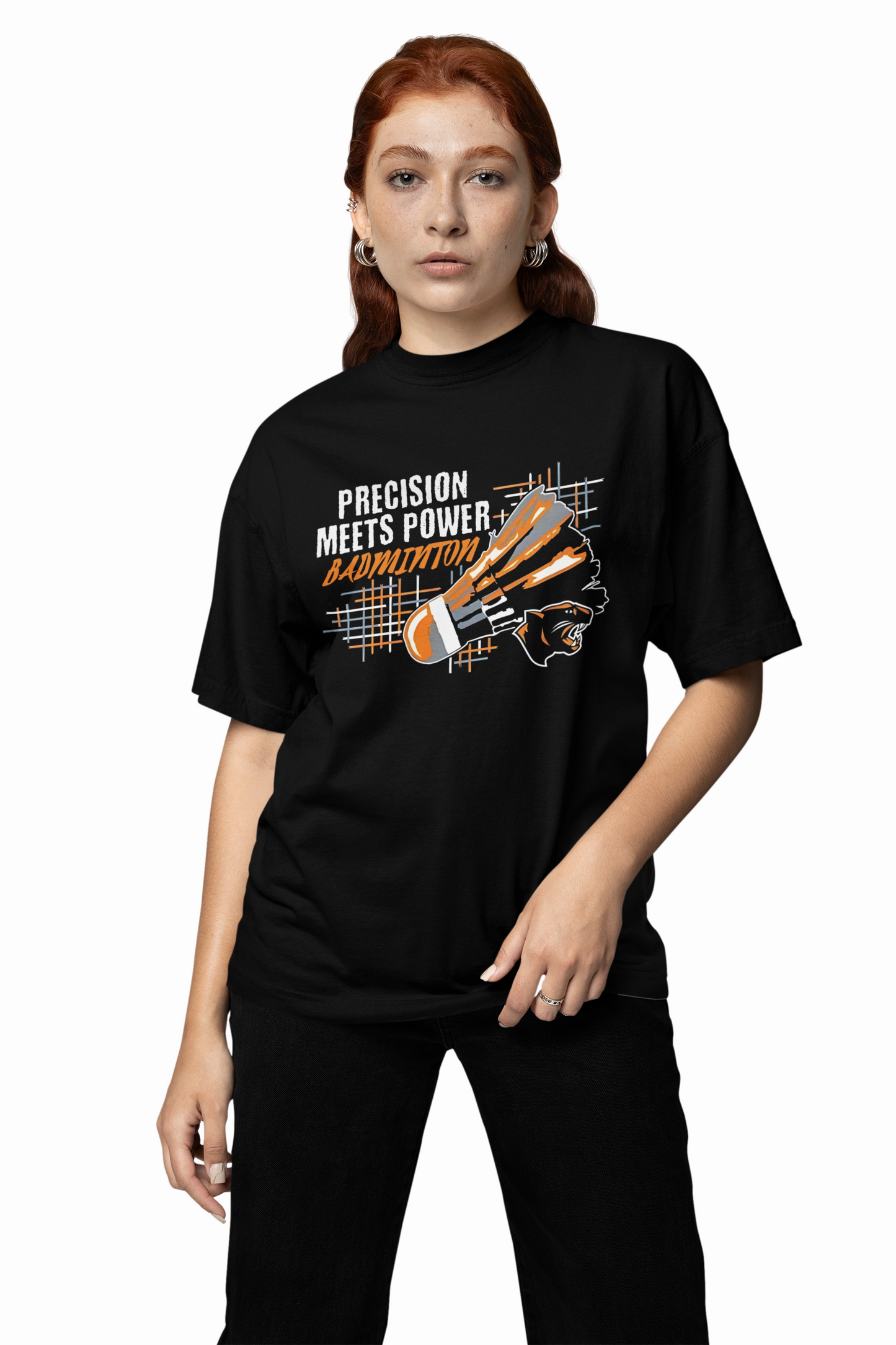 Badminton Meets Power Oversized T-Shirt