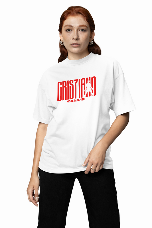 Goal Machine Oversized T-Shirt Powerful Football Streetwear