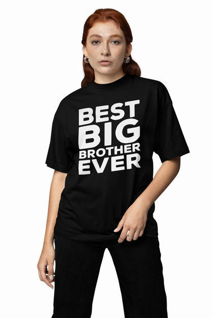 Best Big Brother Oversized T-Shirt Cool Casual Graphic Tee