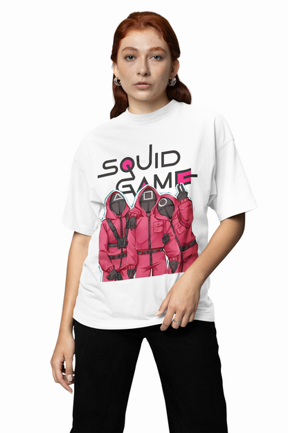 Squid Game Team Oversized T-Shirt Bold Pop Culture Style