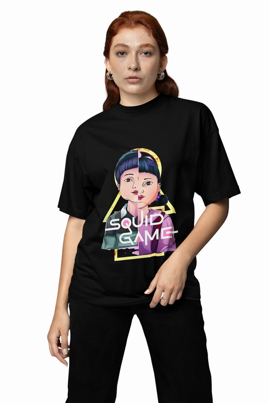 Squid Game Doll Oversized T-Shirt Bold Pop Culture Tees