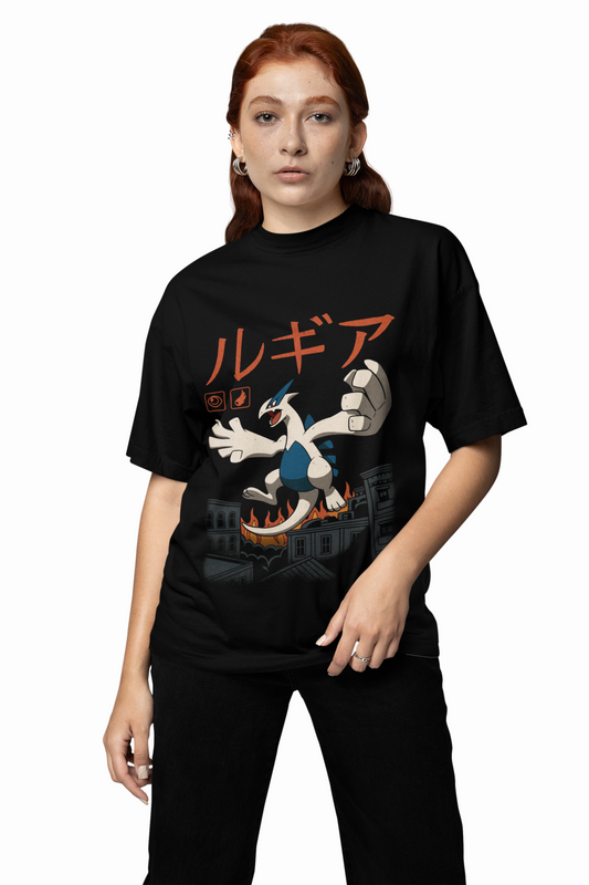 Lugia Oversized T-Shirts Pokémon Streetwear Graphic Style Tee