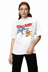 Tom And Jerry Fight Oversized T-Shirts