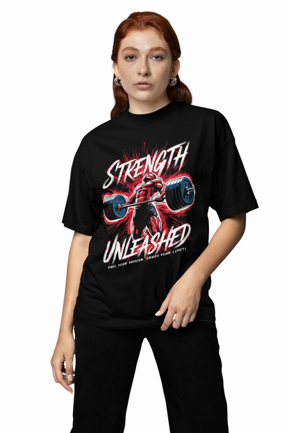 Strength Oversized T-Shirts for Bold Fitness Streetwear Tee