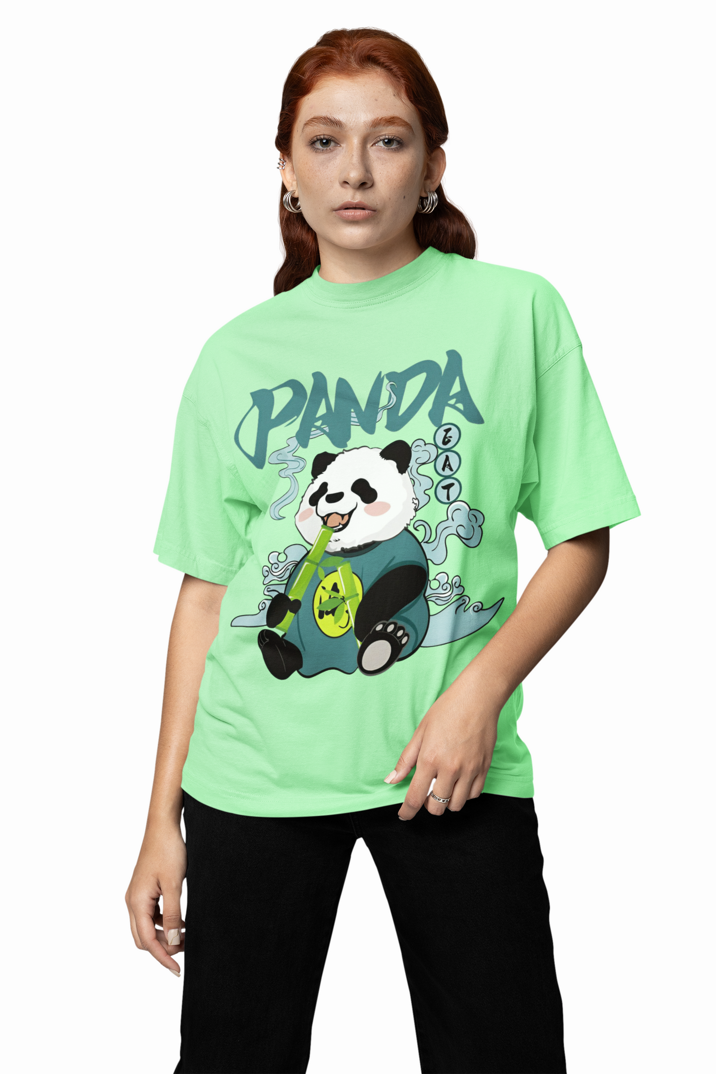 Baby Panda Oversized T-Shirt Cute Streetwear Style
