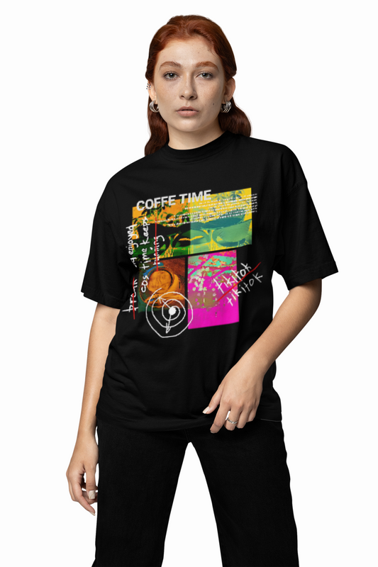 Coffee Time Oversized T-Shirts
