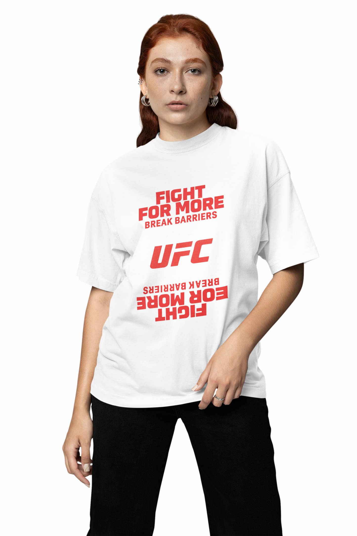Fight For More Oversized T-Shirt Motivational Streetwear