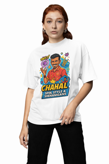 Chahal Spin Style Oversized T-Shirt Cricket Streetwear Tee