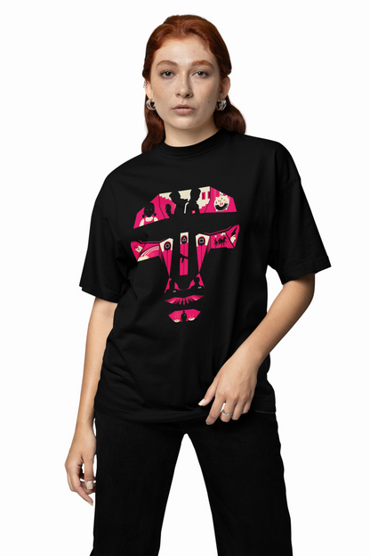 Squid Game Mask Oversized T-Shirt for Bold Pop Culture Styles