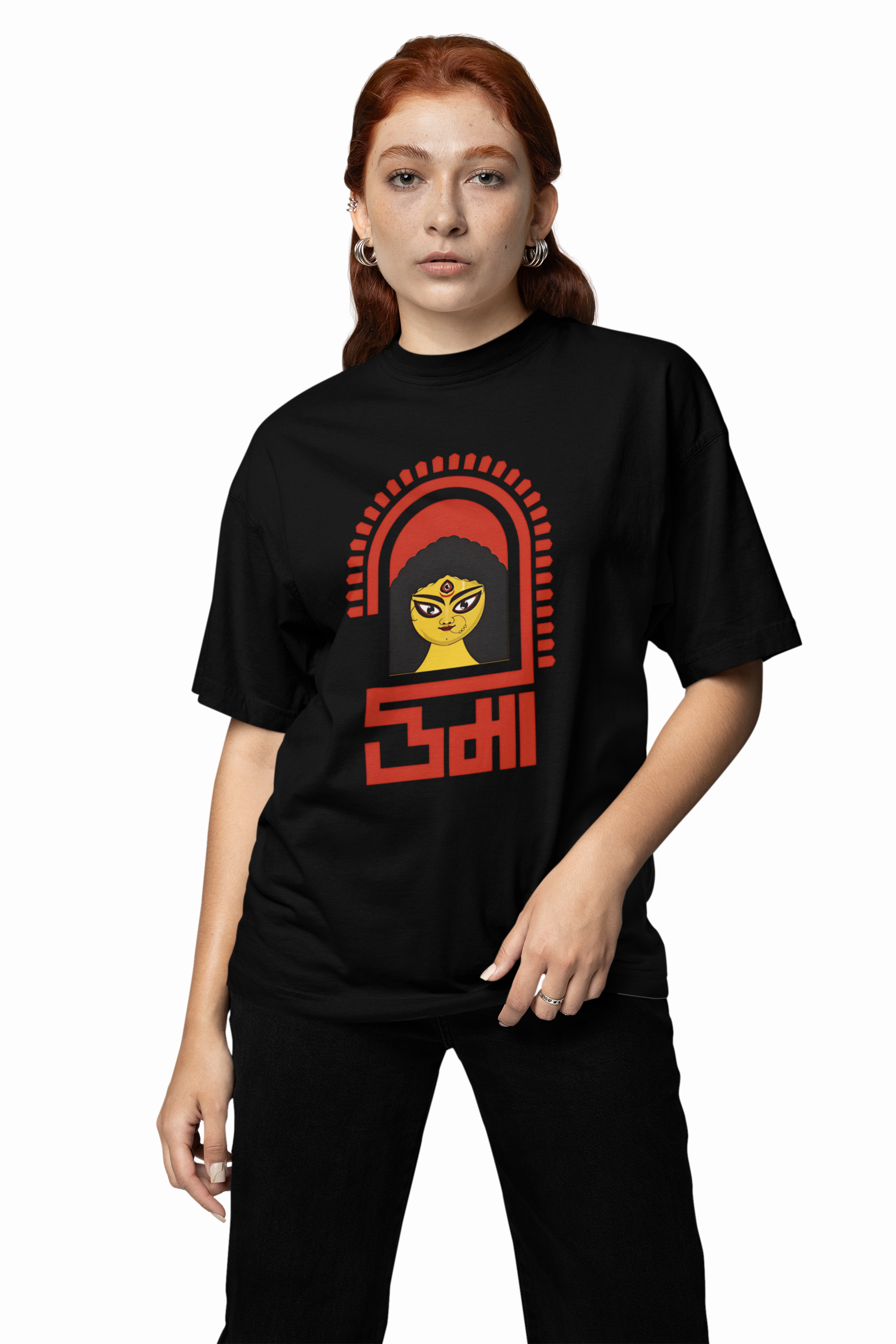 Durga Maa Oversized T-Shirts