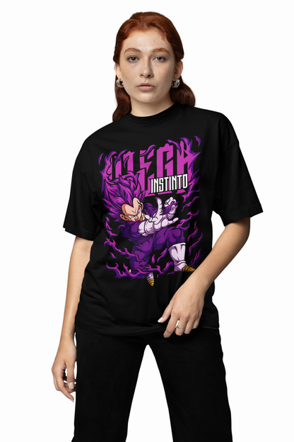 Vegeta Oversized T-Shirts Anime Streetwear Style for Fans