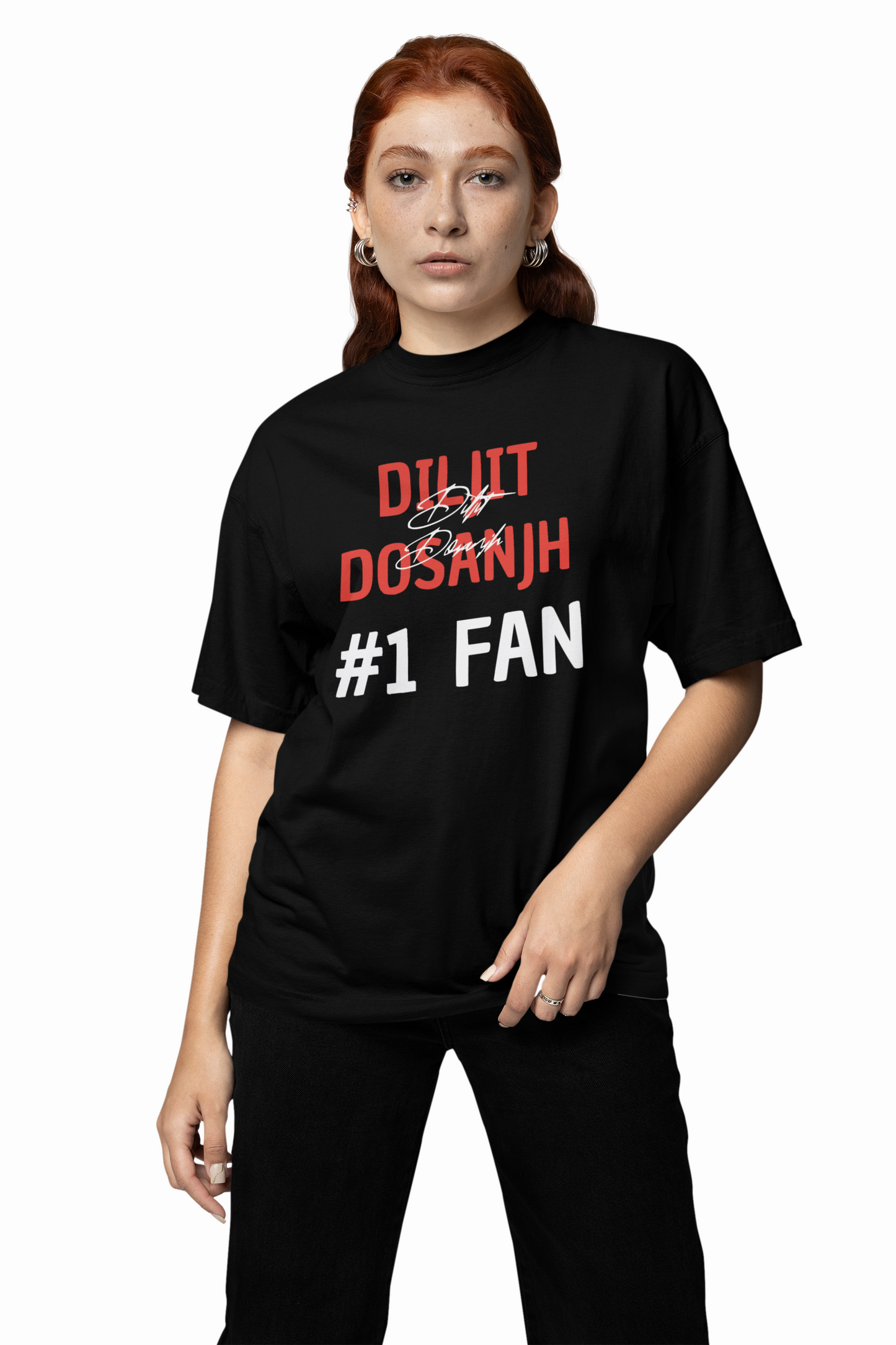 Diljit #1 Fan Oversized T-Shirt Panjabi Streetwear Trendy Look