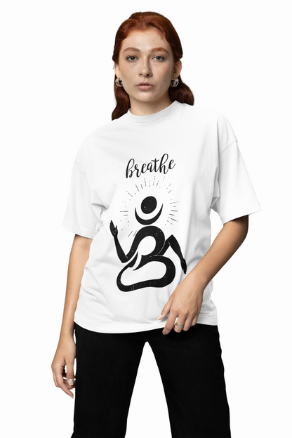 Breath Oversized T-Shirt Mindful Comfort Streetwear Tee