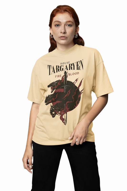 House Targaryen Oversized T-Shirts Fire Blood Streetwear