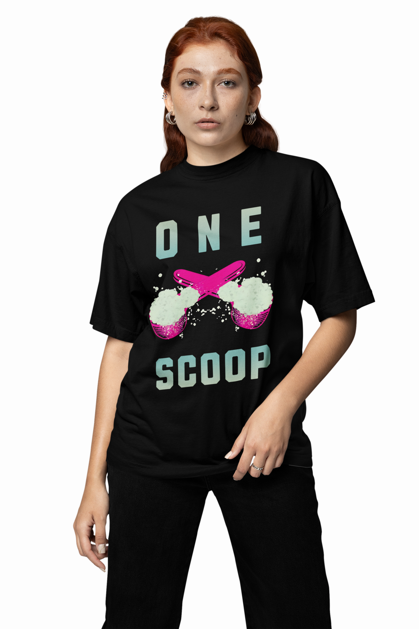 One Scoop Oversized T-Shirt Fitness Streetwear Style