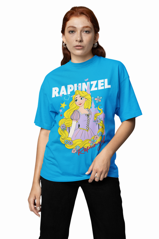 Princess Rapunzel Oversized T-Shirt Cute Fairytale Street Tee