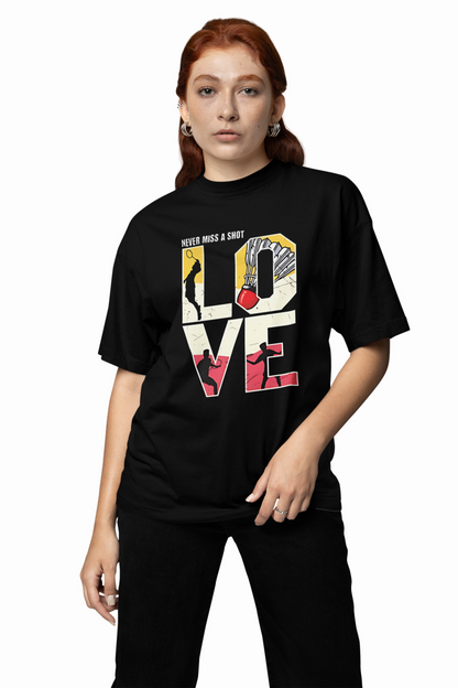 Love Badminton Oversized T-Shirt