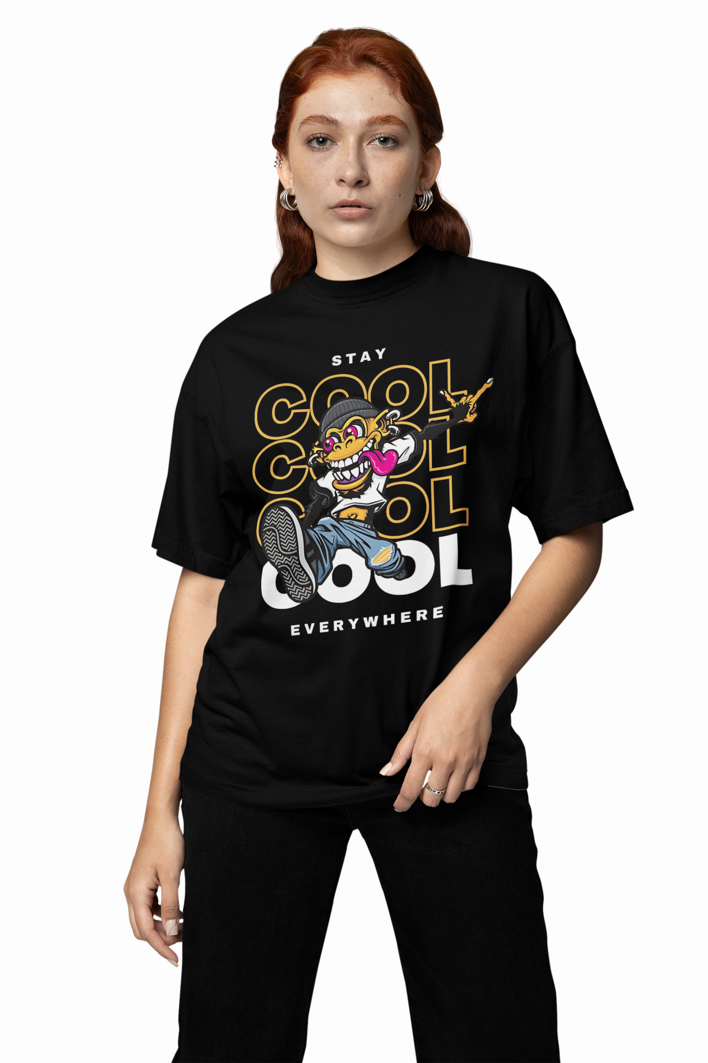 Stay Cool Oversized T-Shirt Trendy Casual Streetwear