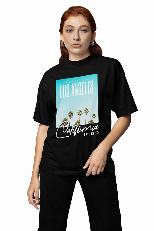California 1850 Oversized T-Shirt Trendy Streetwear