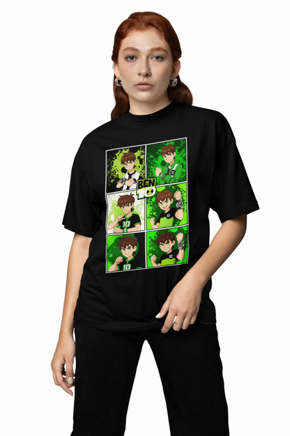 Ben 10 Series Oversized T-Shirts Cool Hero Cartoon Streetwear