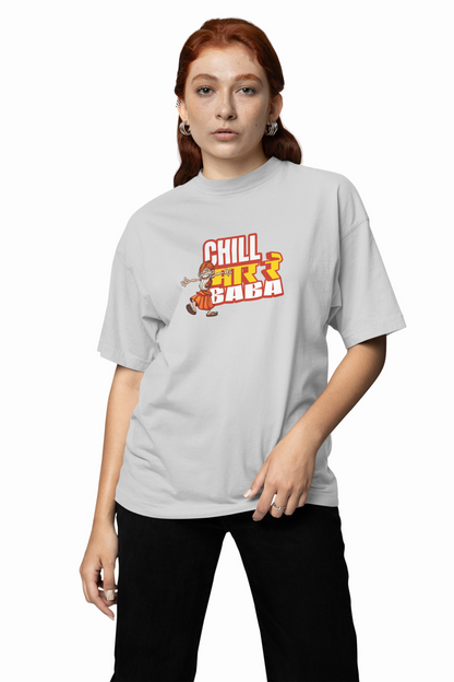 Chill Mar Re Baba Marathi Oversized T-Shirt Desi Style