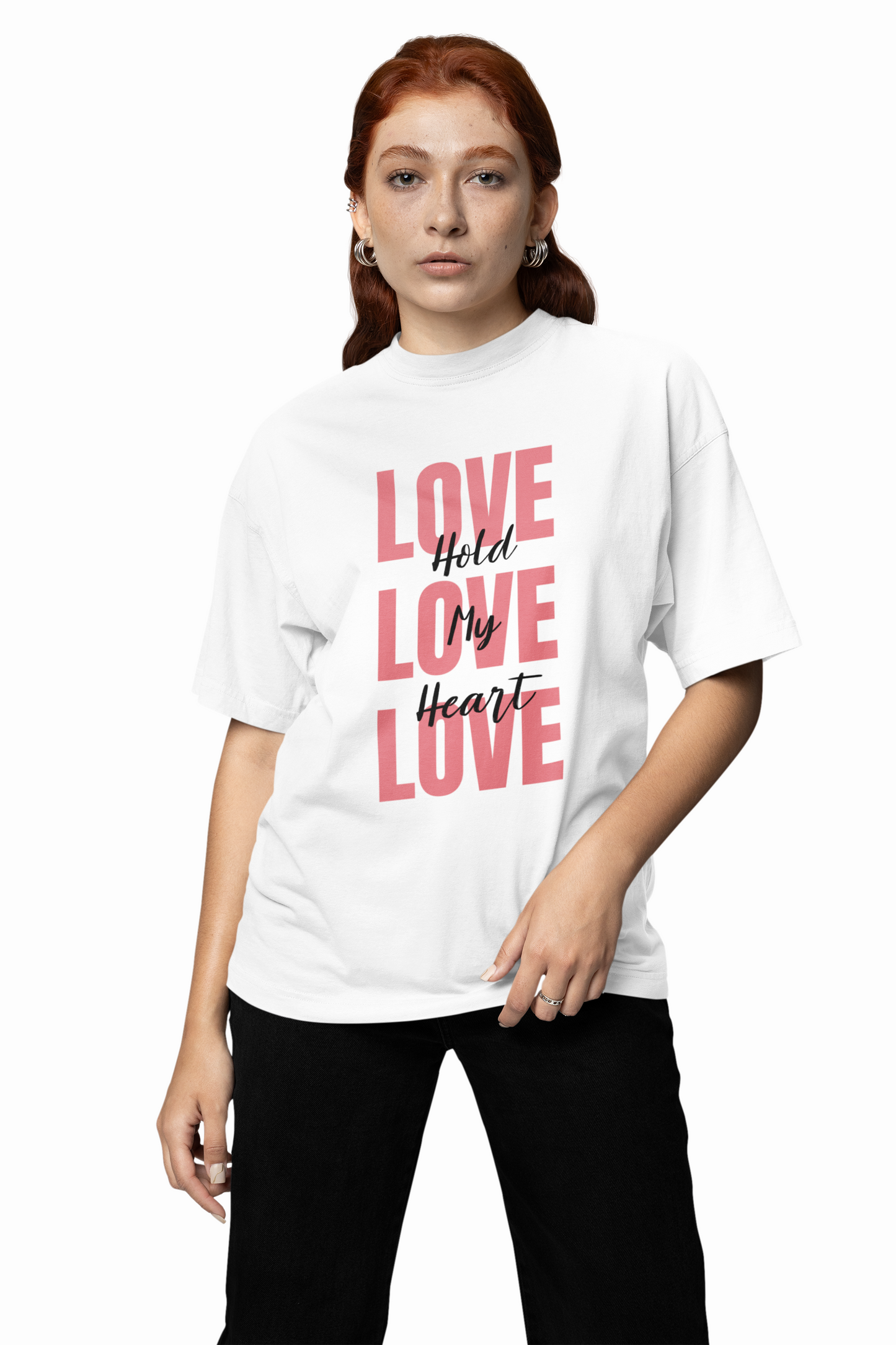 Oversized T-Shirts Love Couple Cute Partner Style Wear