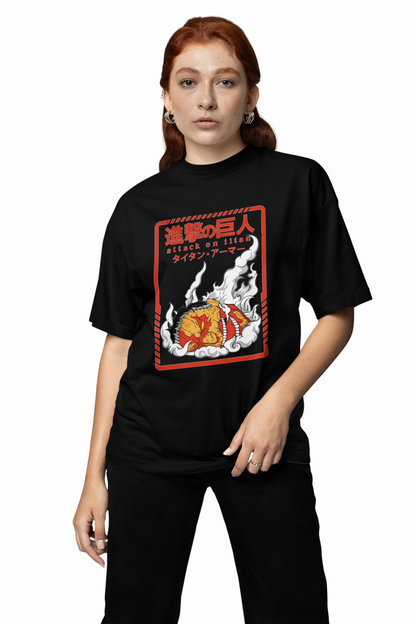 Titan Armor Oversized T-Shirts Bold Streetwear Graphic Tee