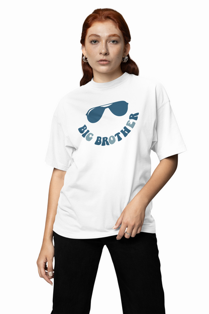 Big Brother Glasses Oversized T-Shirt Trendy Graphic Tee