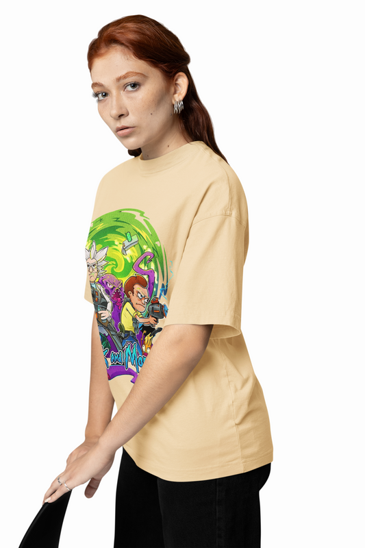 Rick and Morty Fighter Oversized T-Shirts – Bold Sci-Fi Style