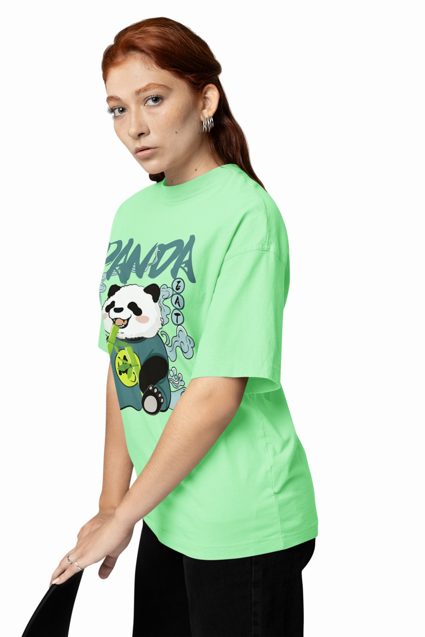 Baby Panda Oversized T-Shirt Cute Streetwear Style