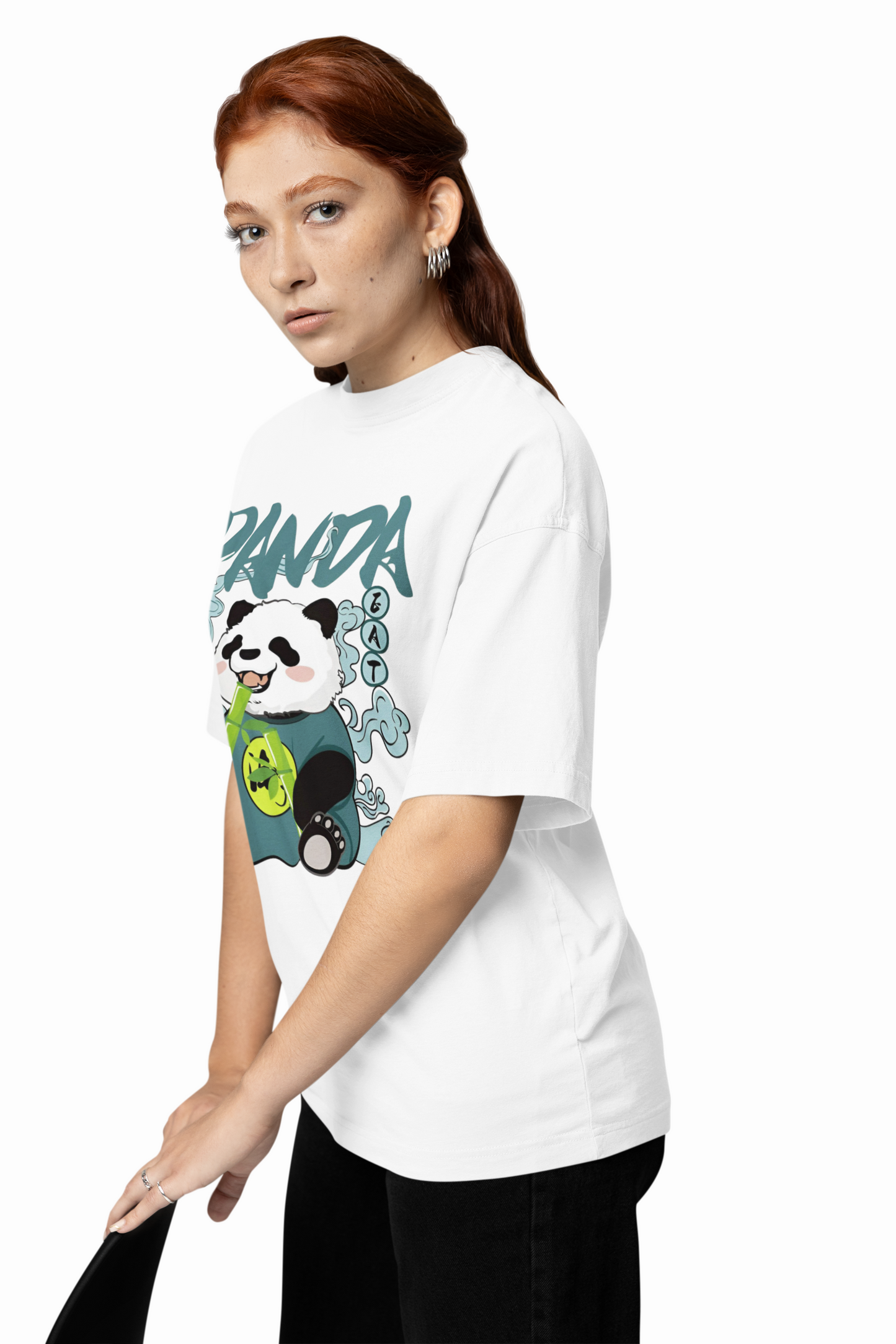Baby Panda Oversized T-Shirt Cute Streetwear Style