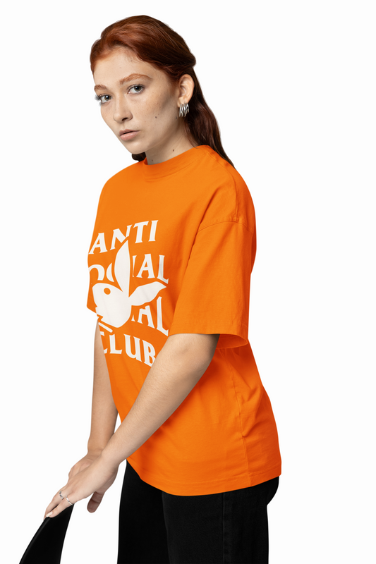 Anti Social Bunny Oversized T-Shirt Bold and Trendy T-shirt