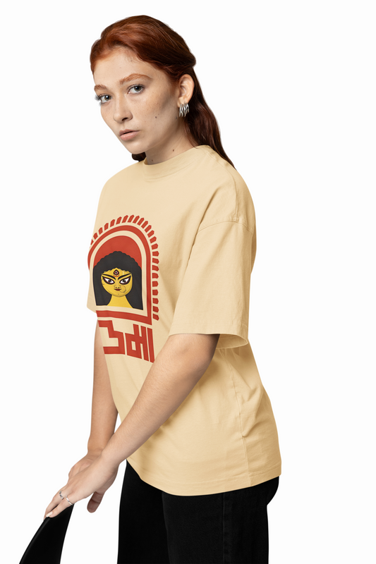 Durga Maa Oversized T-Shirts