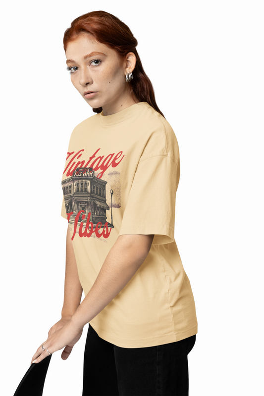 Vintage 70's Bar Oversized T-Shirt for Retro Streetwear Style