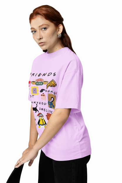Friends Icons Oversized T-Shirt  Relive the Laughs in Style.