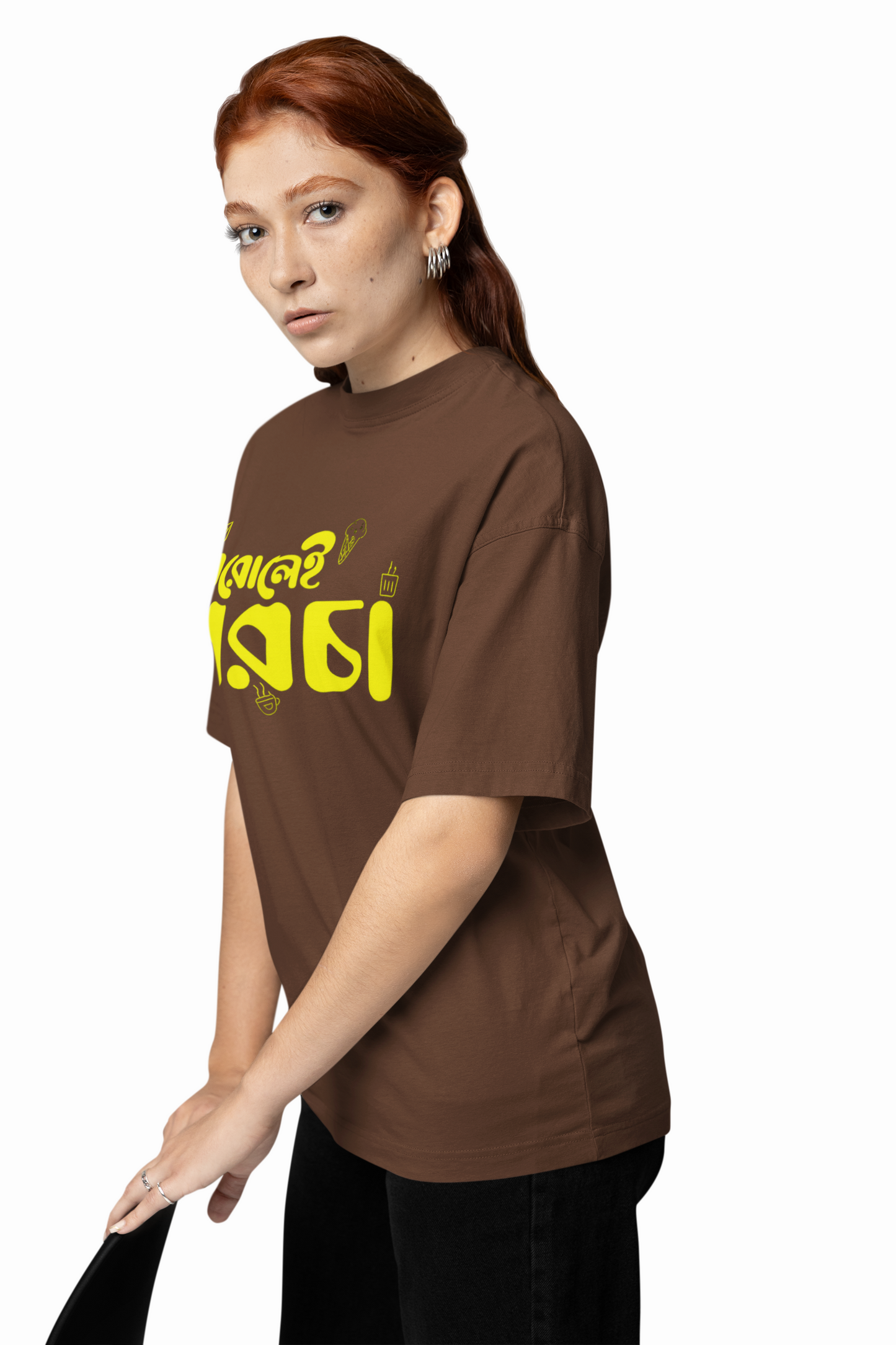 Bengali Phrase Oversized T-Shirts