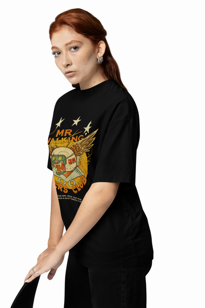 Bikers Club Oversized T-Shirts Bold Rider Streetwear Style