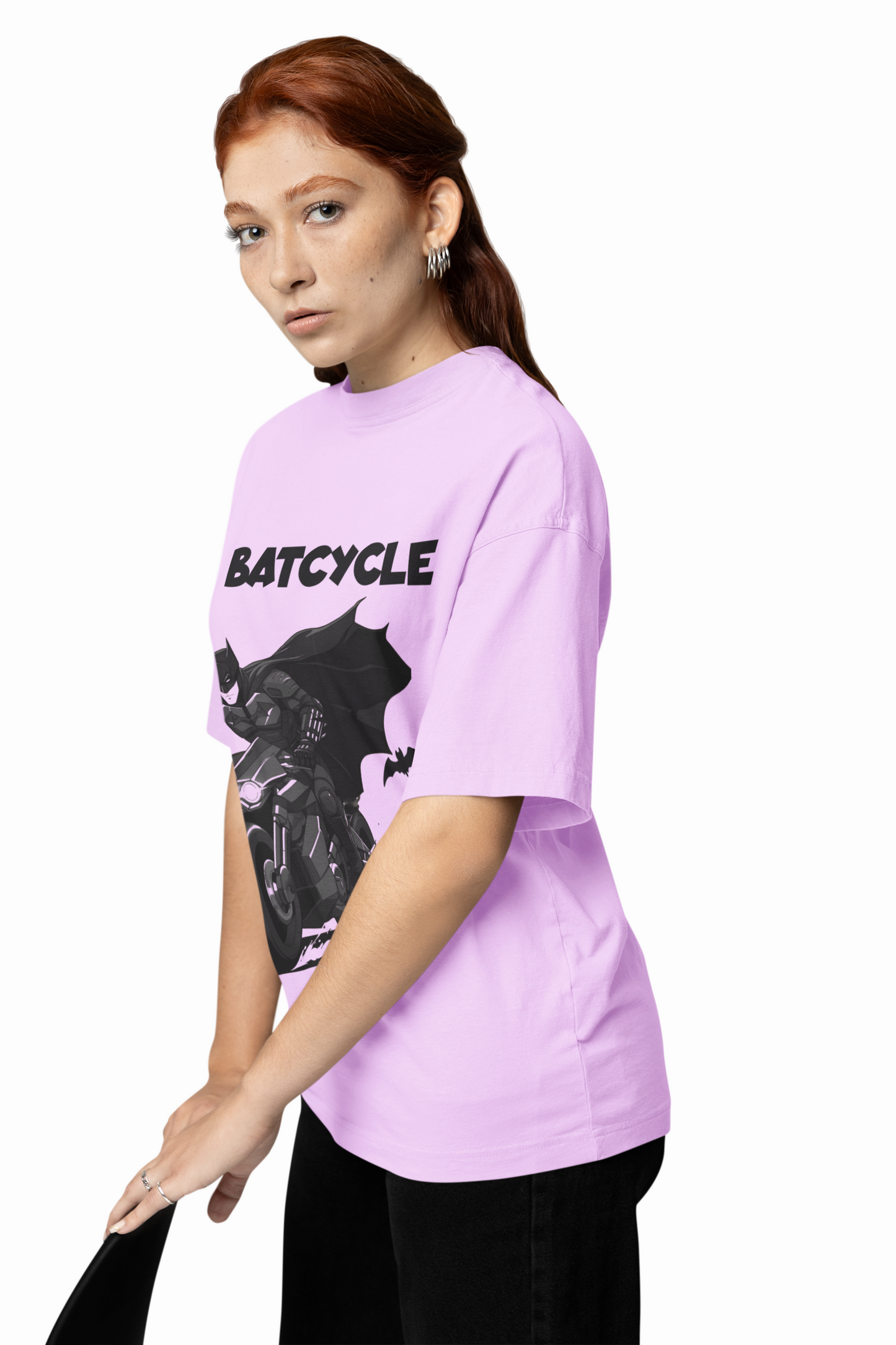 I'M Batcycle T-Shirt Oversized Fit with Bold Batcycle Design