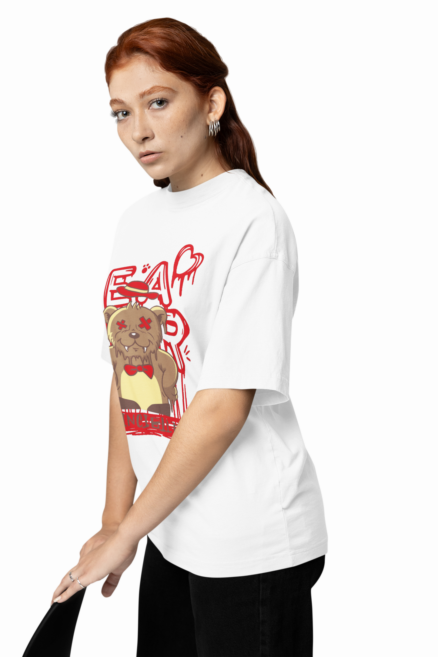 Bear Invincible Oversized T-Shirt Comfortable Relaxed Fit Tee