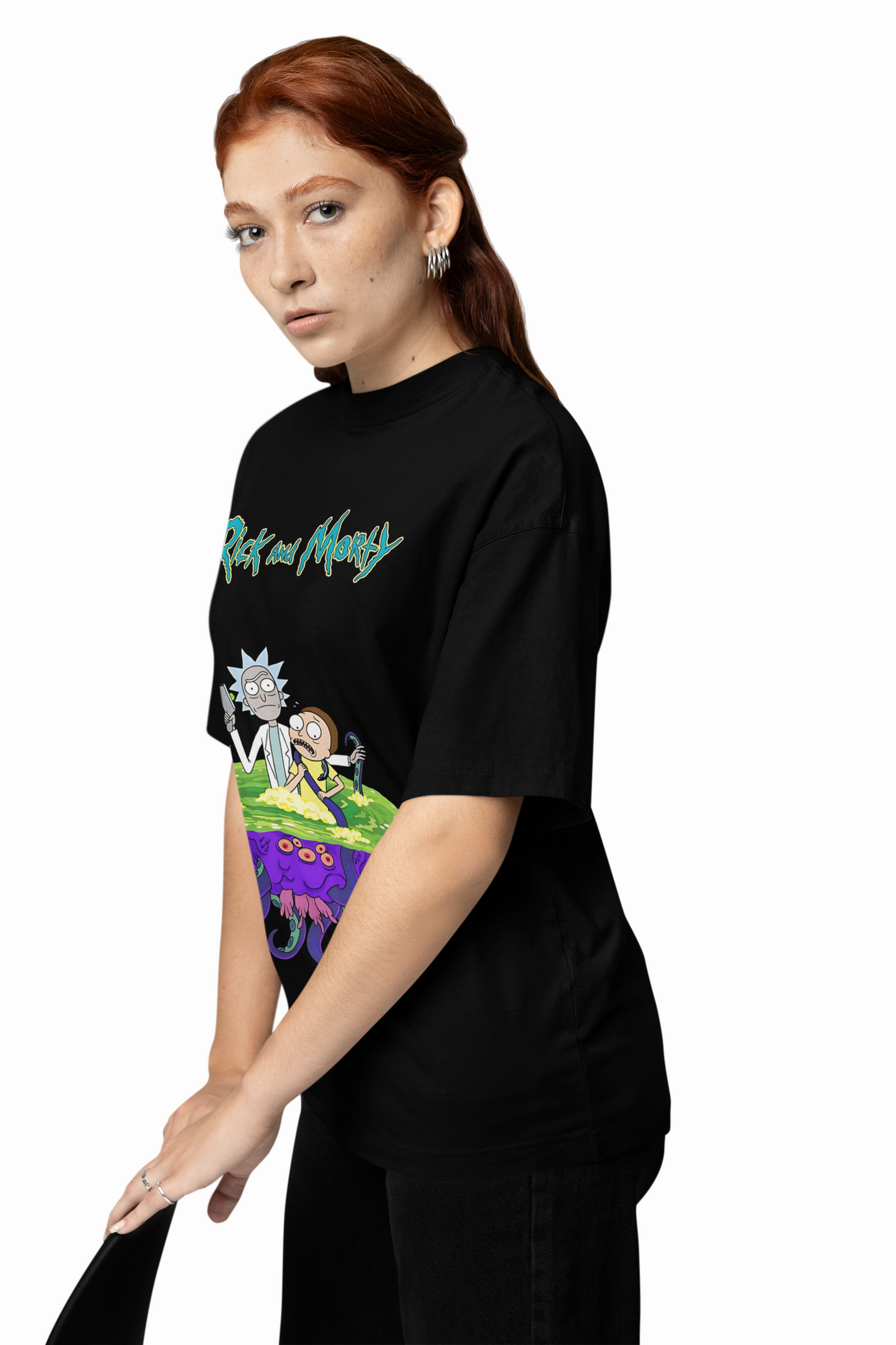 Morty Floating Liquid Oversized T-Shirts – Fun & Bold Design