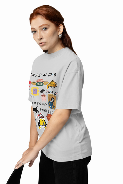 Friends Icons Oversized T-Shirt  Relive the Laughs in Style.